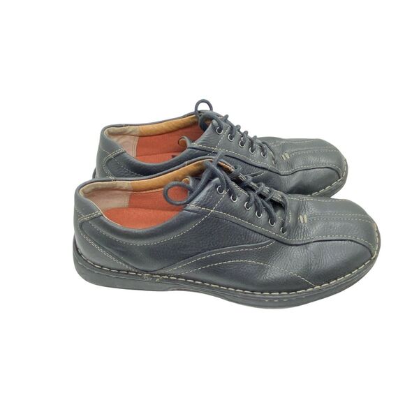 Clarks Oxford Shoes Mens Nebulae 75052 Black Leather Lace Up Round Toe Size 10 W main image 10